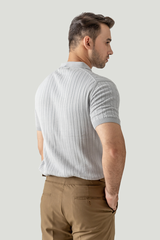 CABLE KNIT POLO