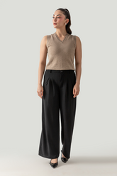 V-NECK POINTELLE VEST