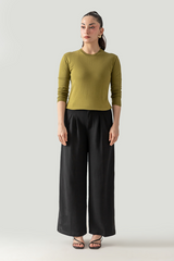 POINTELLE CREW NECK JUMPER