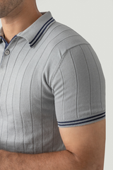 DROP NEEDLE KNIT POLO