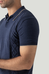 SIDE DIAMOND KNIT POLO