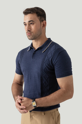 SIDE DIAMOND KNIT POLO