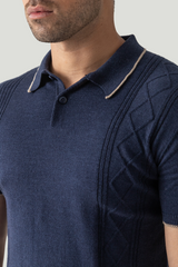 SIDE DIAMOND KNIT POLO