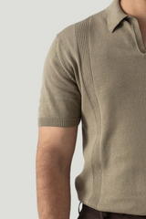 TRI CABLE KNIT POLO