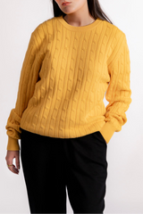 CABLE KNIT CREW NECK KNIT JUMPER