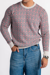 HOUNDSTOOTH JACQUARD KNIT JUMPER