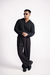 FIVE BUTTON LONG SLEEVE POLO