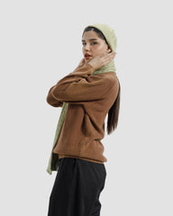 MIST GREEN MUFFLER & BEANIE SET