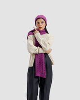 PURPLE MUFFLER & BEANIE SET