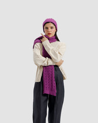 PURPLE MUFFLER & BEANIE SET