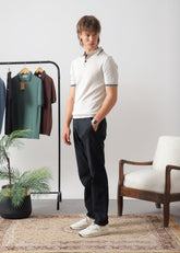 PINSTRIP LUXE DROP NEEDLE POLO