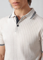 PINSTRIP LUXE DROP NEEDLE POLO