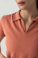 FLAT KNIT POLO