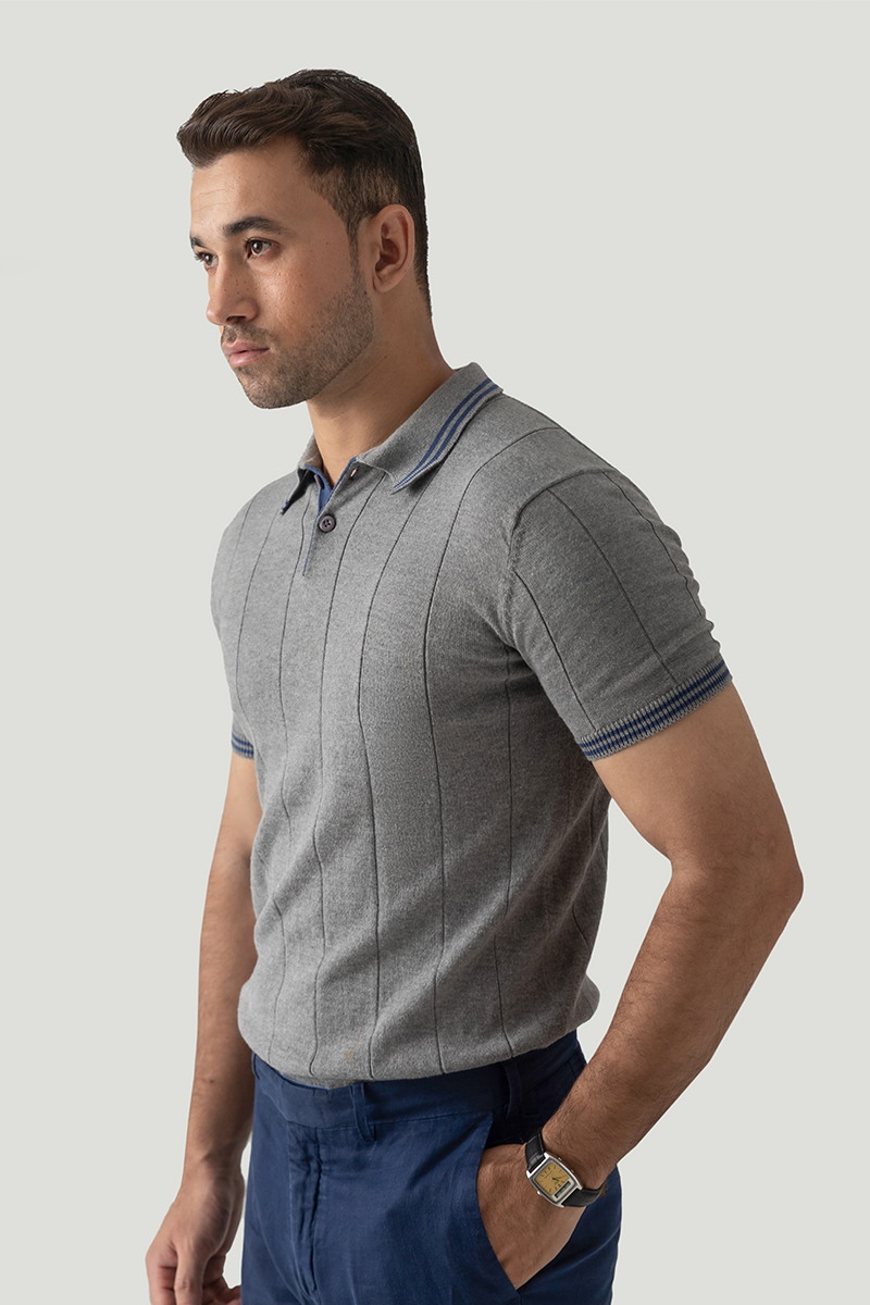 DROP NEEDLE KNIT POLO | Artezan Inc. DROP NEEDLE KNIT POLO | Artezan Inc.