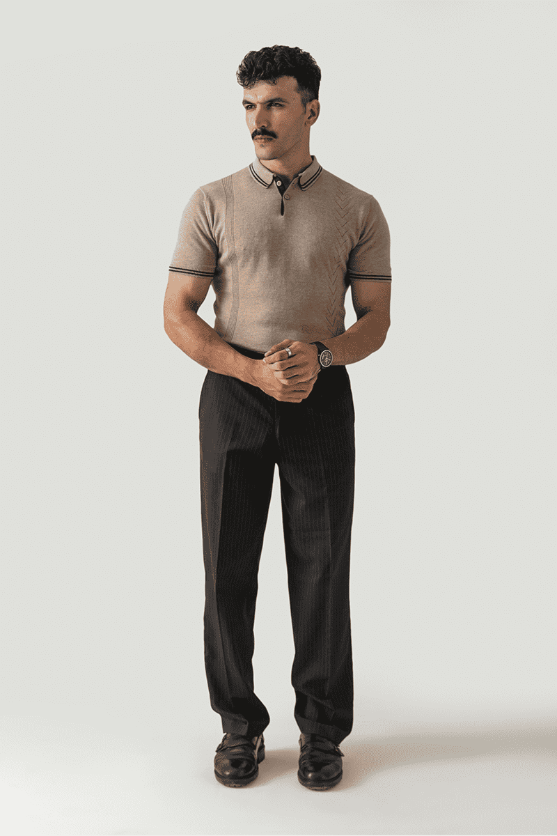 SIDE WINGS KNIT POLO