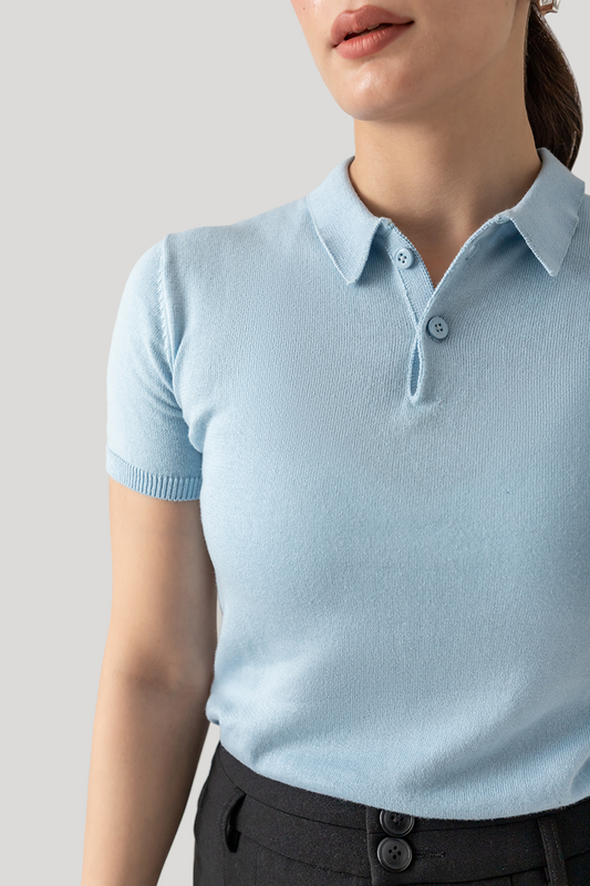 FLAT KNIT POLO