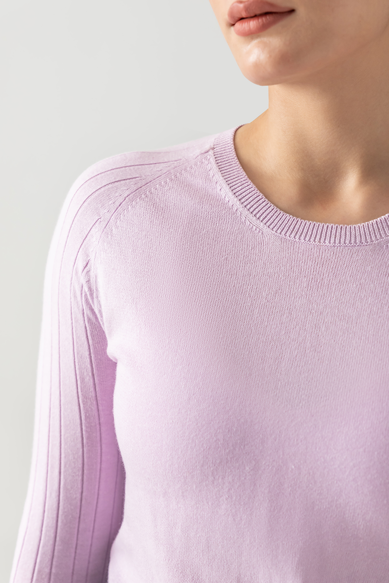 FLAT KNIT LONG SLEEVE RAGLAN