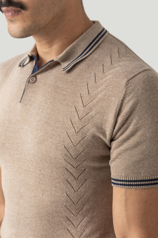 SIDE WINGS KNIT POLO