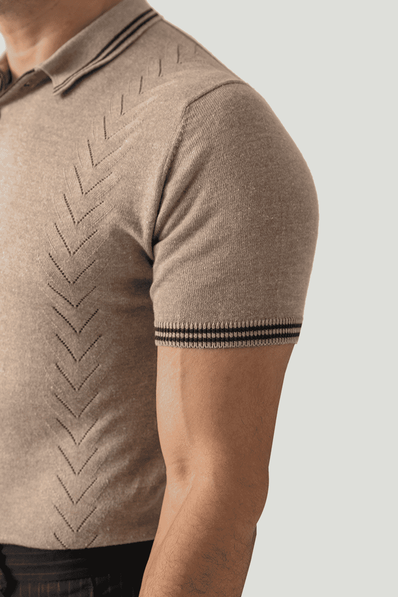 SIDE WINGS KNIT POLO