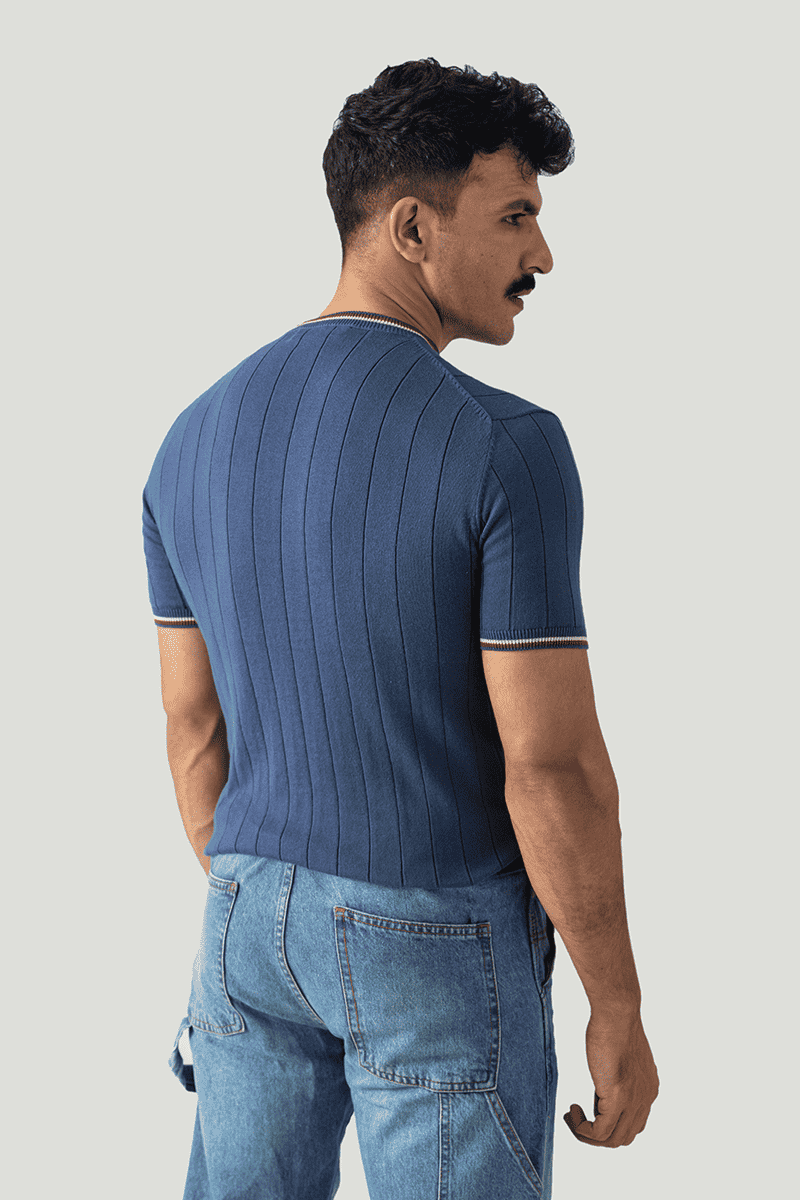 DROP NEEDLE KNIT JUMPER