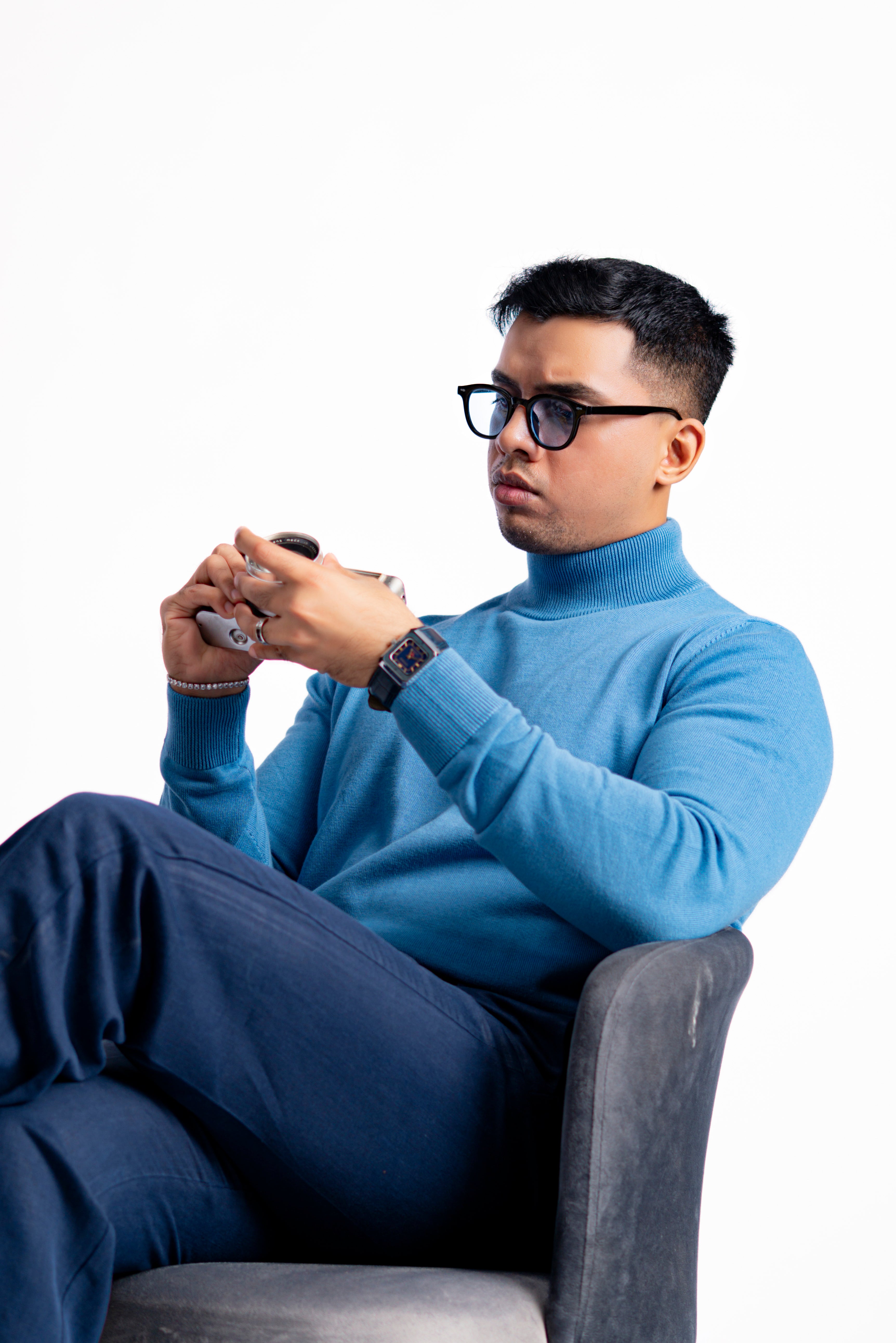 TURTLE NECK KNIT JUMPER