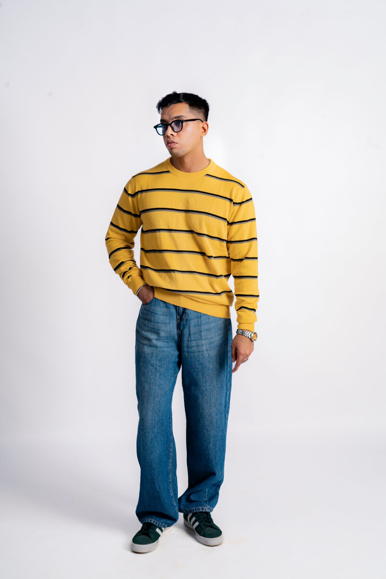 HONEY BEE STRIPED KNIT JUMPER