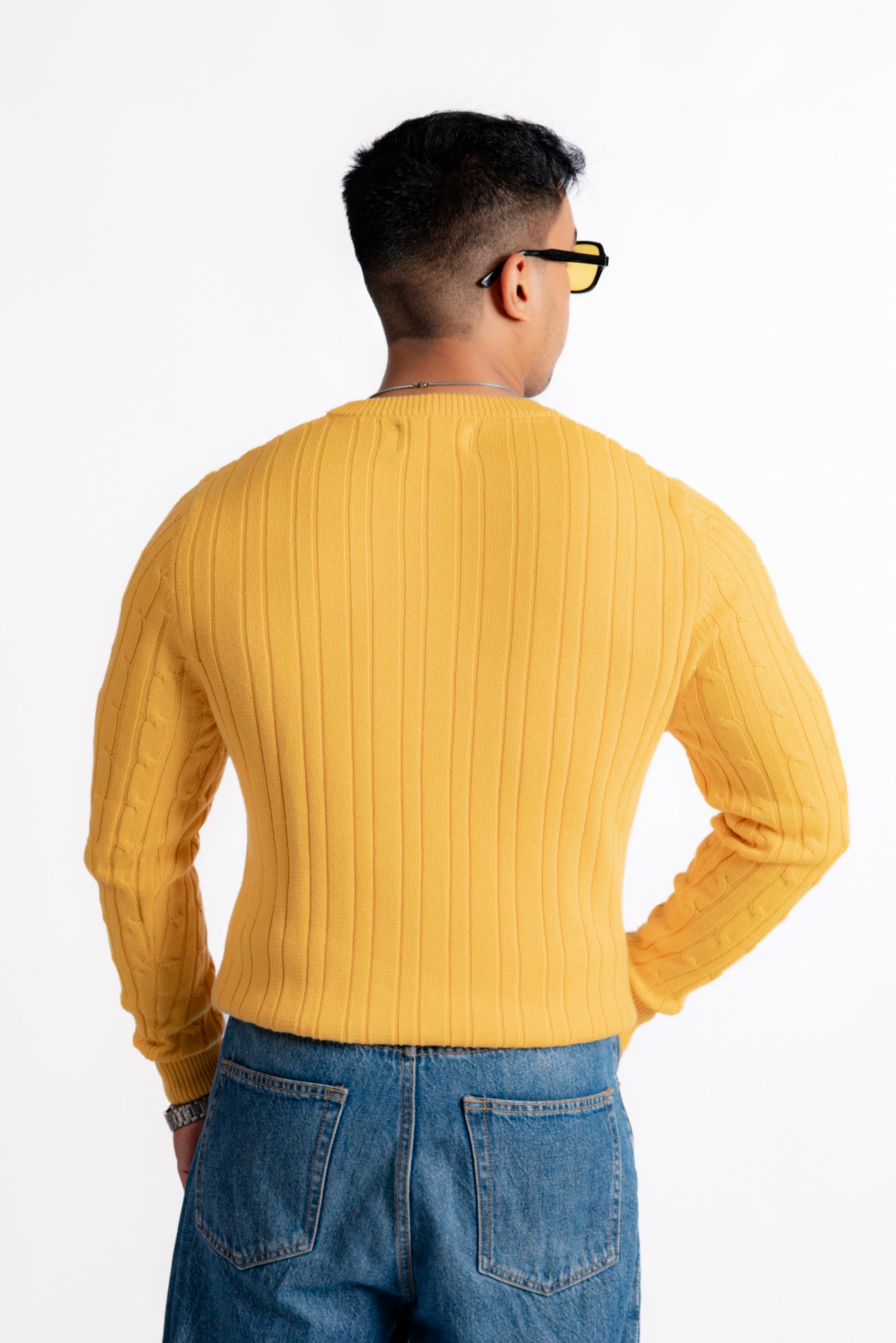 CABLE KNIT CREW NECK KNIT JUMPER