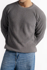 GREY SHAKER KNIT JUMPER