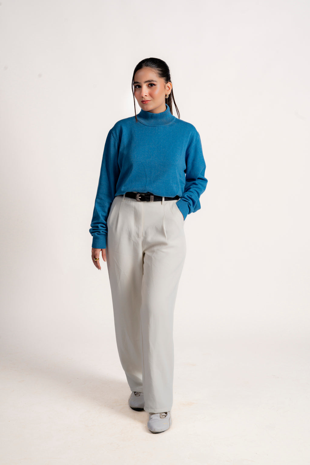 TURTLE NECK KNIT JUMPER