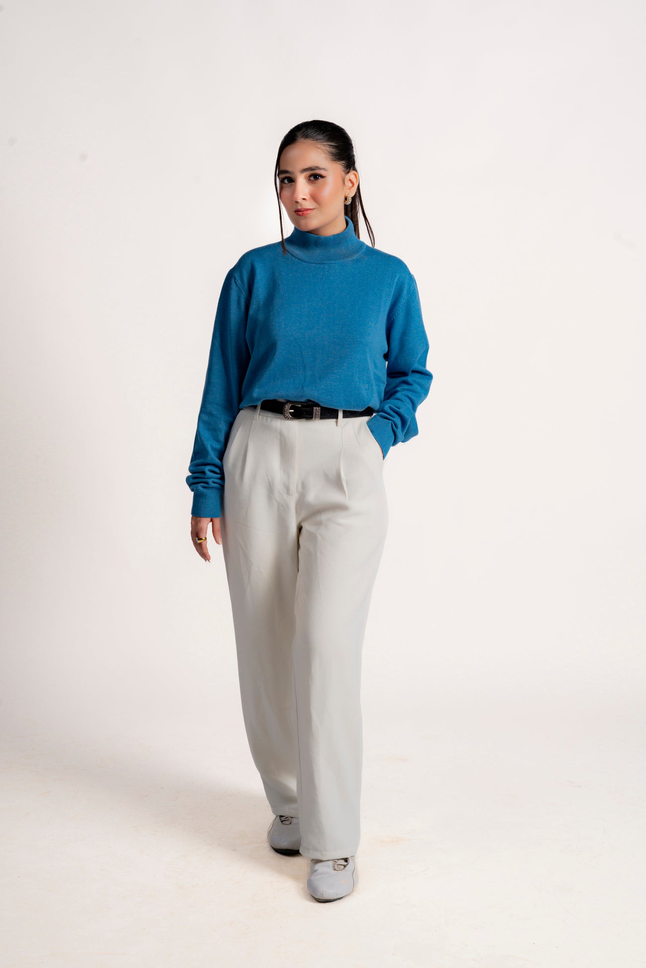 TURTLE NECK KNIT JUMPER