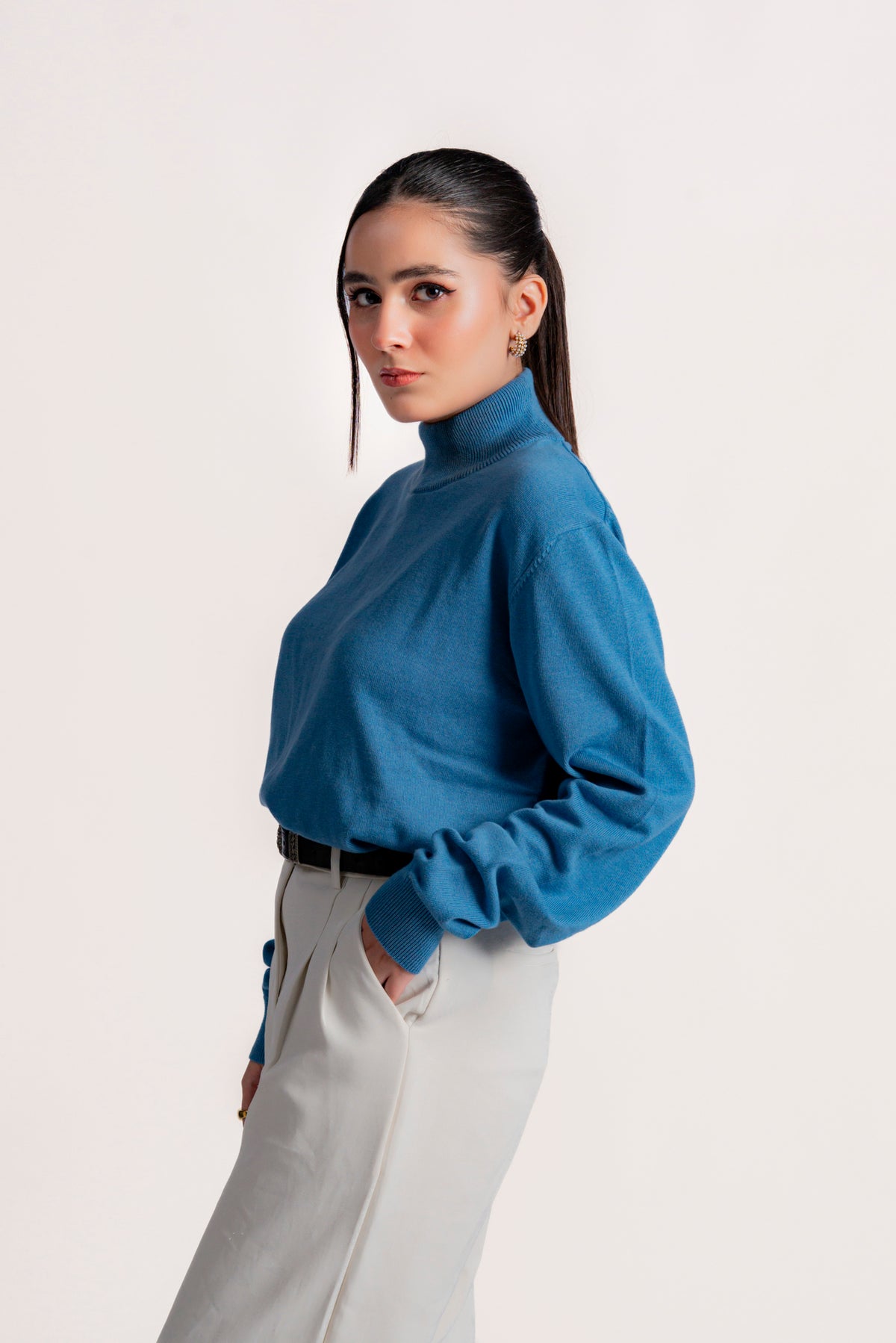 TURTLE NECK KNIT JUMPER