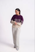 STRIPED CREW NECK KNIT JUMPER