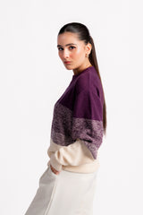 STRIPED CREW NECK KNIT JUMPER