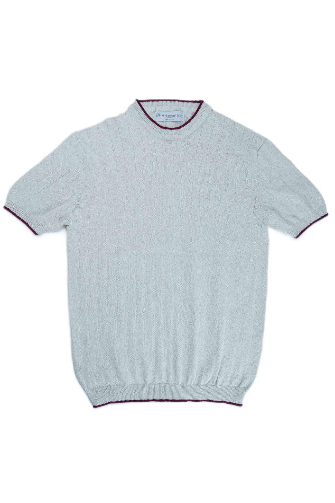 DROP NEEDLE KNIT JUMPER MELANGE WHITE