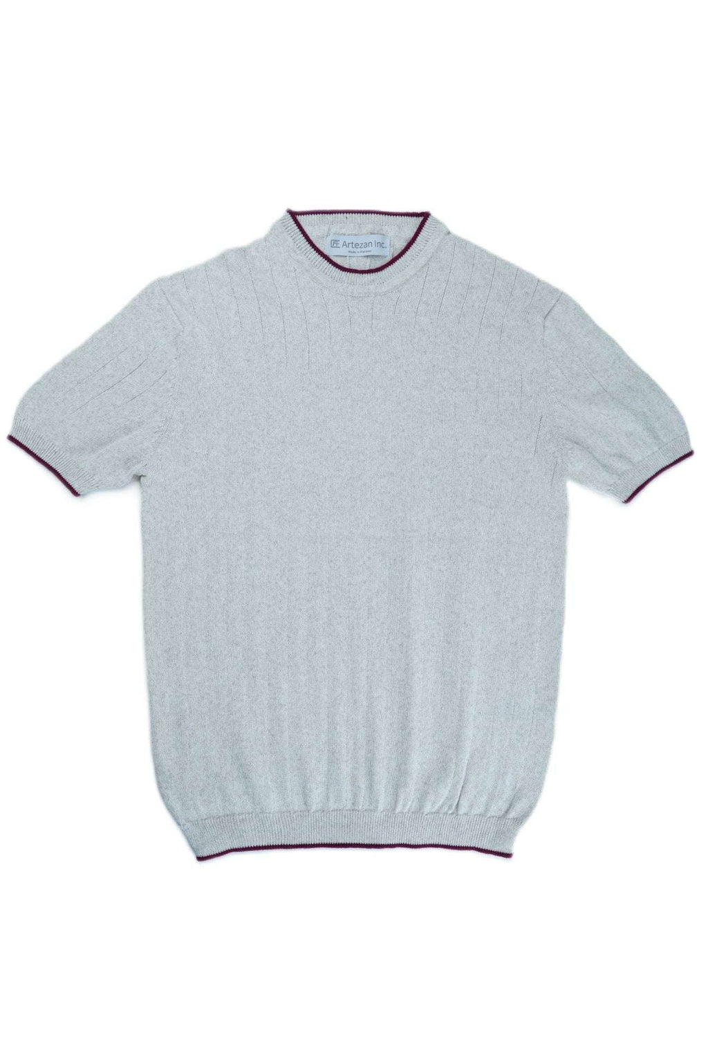 DROP NEEDLE KNIT JUMPER MELANGE WHITE