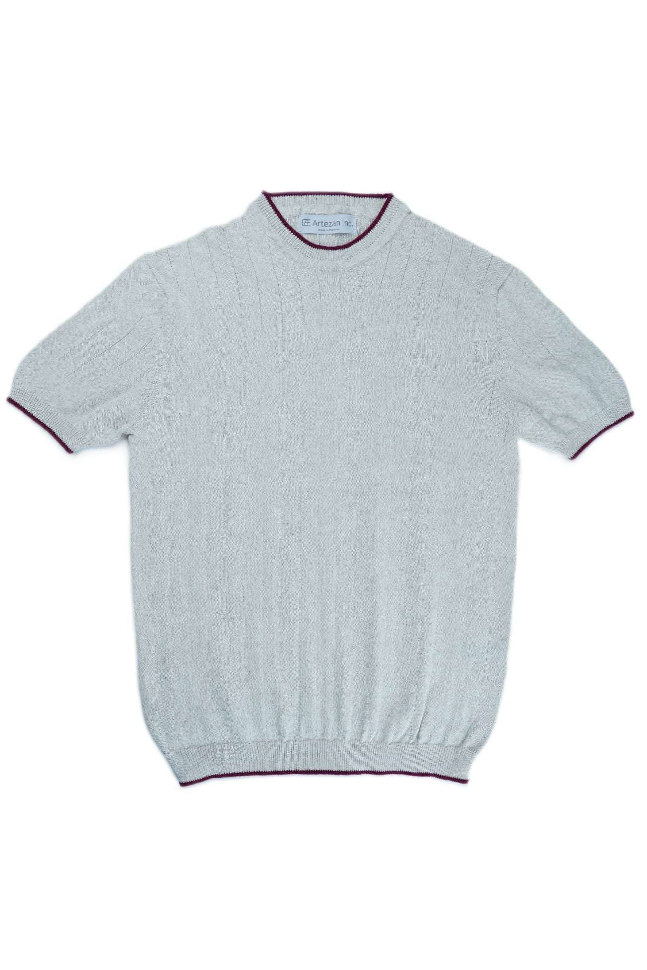 DROP NEEDLE KNIT JUMPER MELANGE WHITE