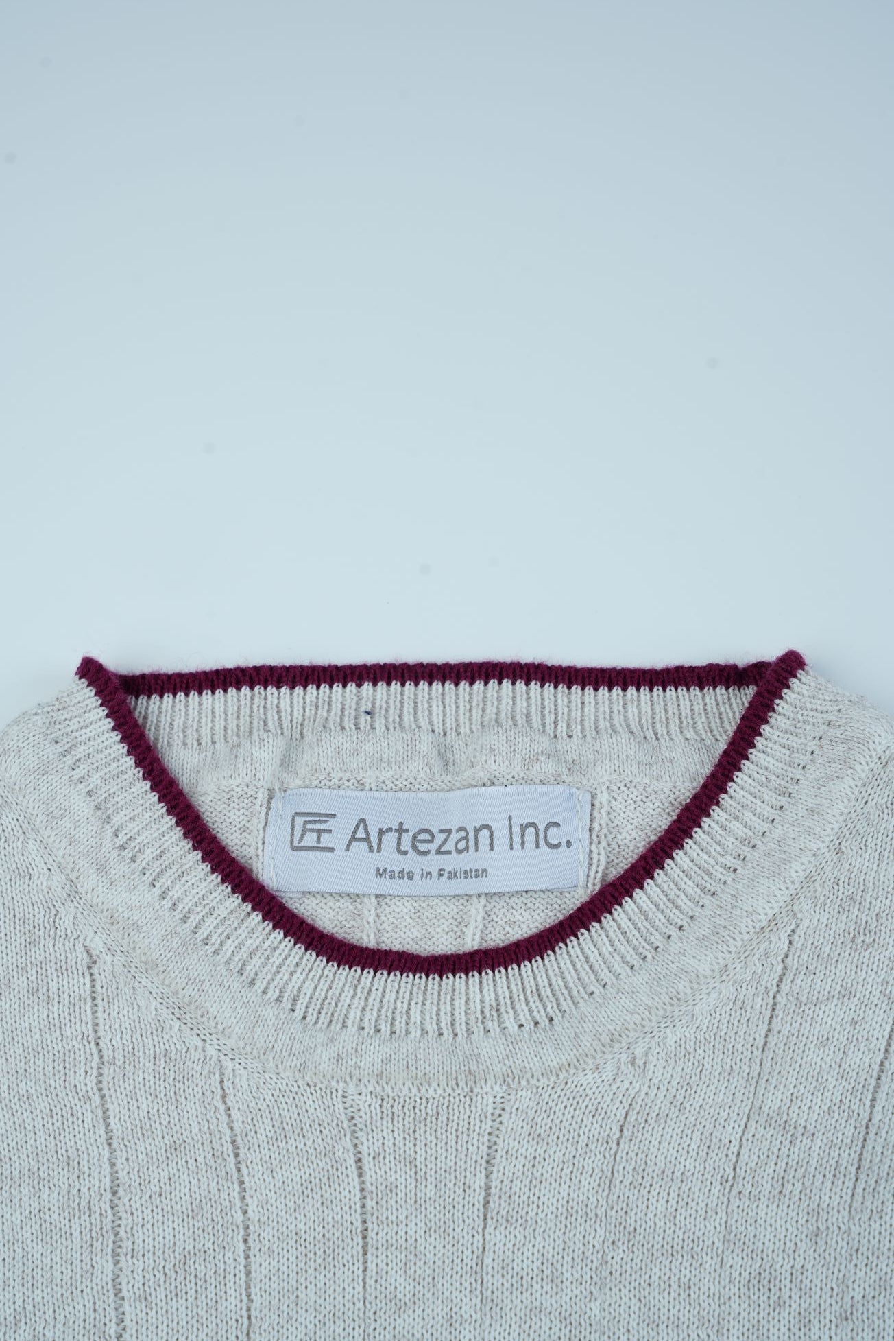 DROP NEEDLE KNIT JUMPER MELANGE WHITE