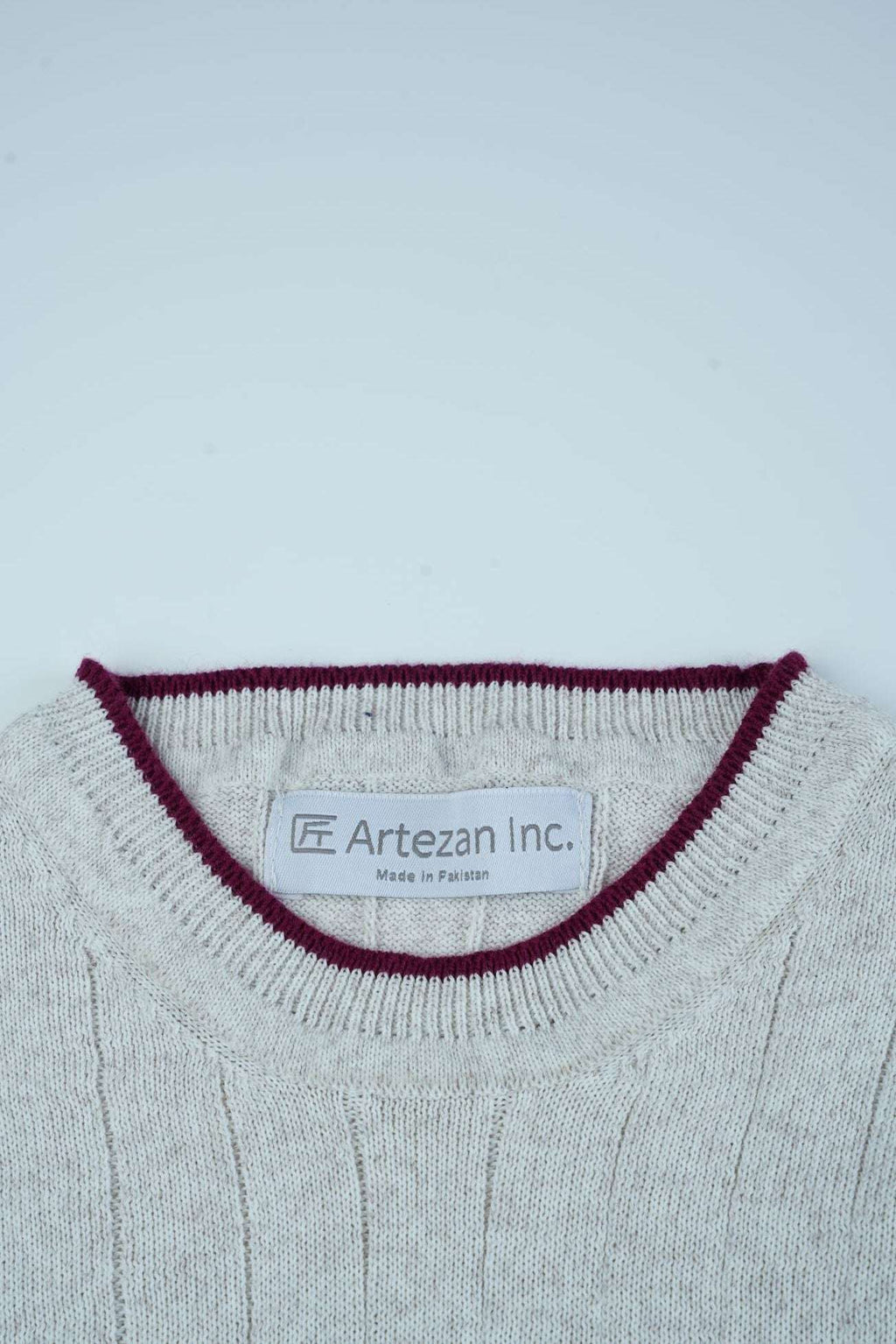 DROP NEEDLE KNIT JUMPER MELANGE WHITE