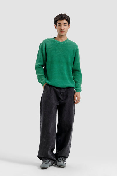 未使用 arte ダークグリーン Mサイズ ジッパーセーター WASHED GREEN SHAKER KNIT JUMPER | Artezan Inc – Artezan Inc.