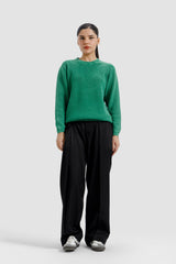 WASHED GREEN SHAKER KNIT JUMPER