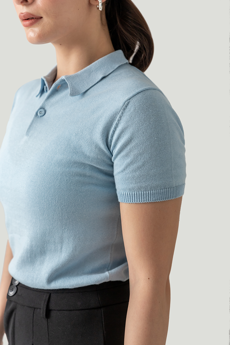 FLAT KNIT POLO