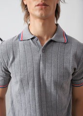 HERITAGE DROP NEEDLE KNIT POLO