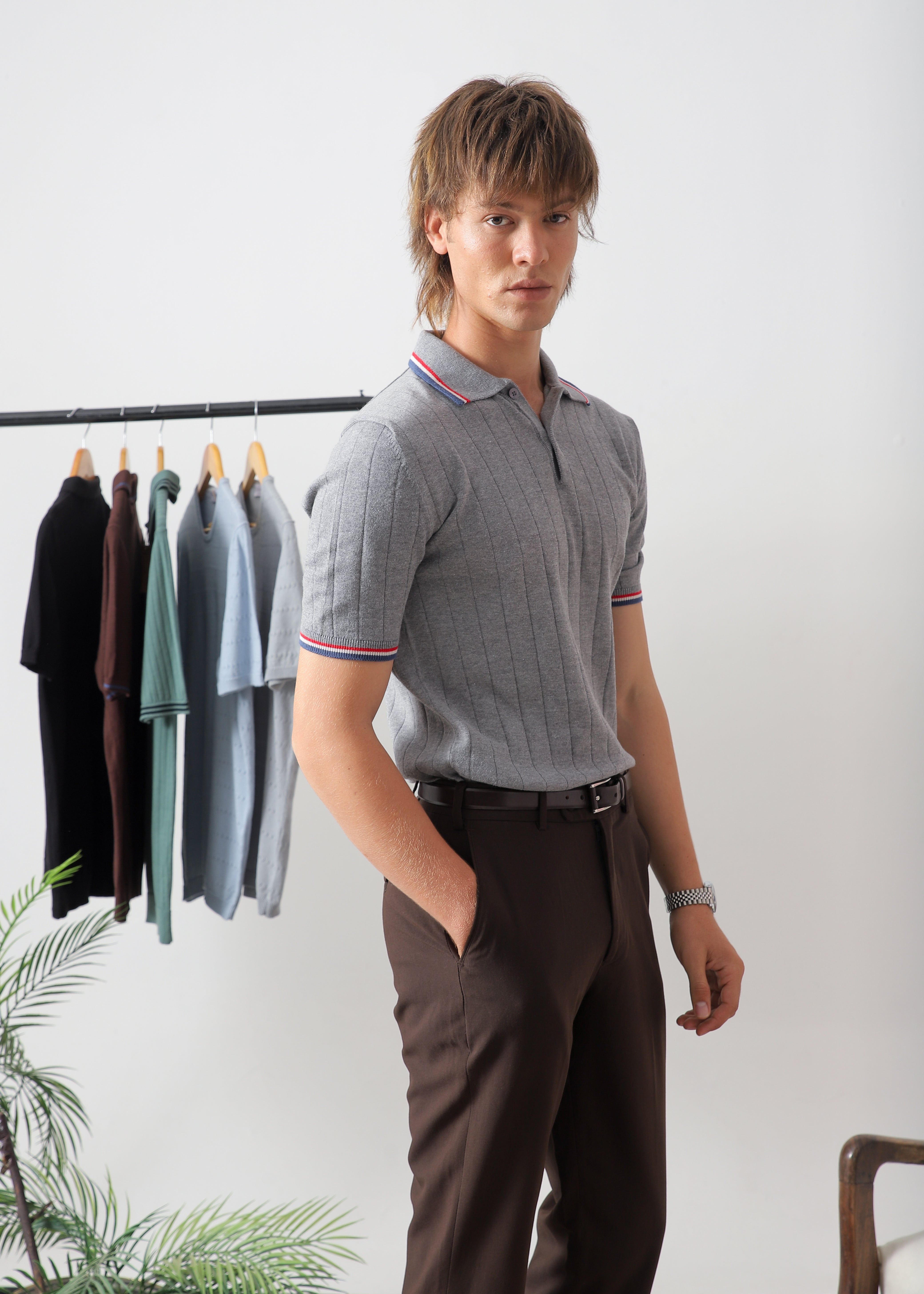 HERITAGE DROP NEEDLE KNIT POLO