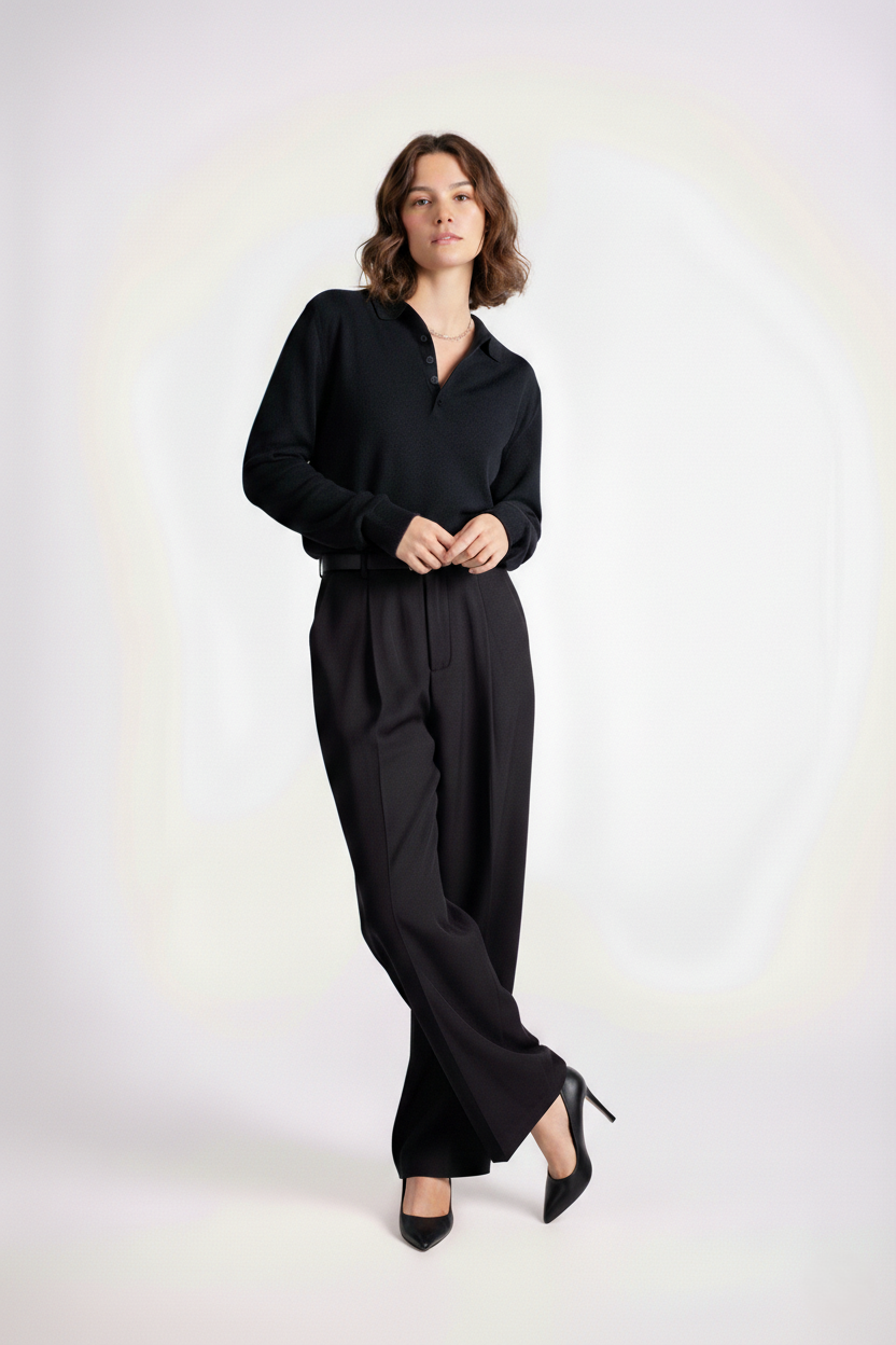 FIVE BUTTON LONG SLEEVE POLO