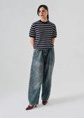 STRIPED KNIT T-SHIRT