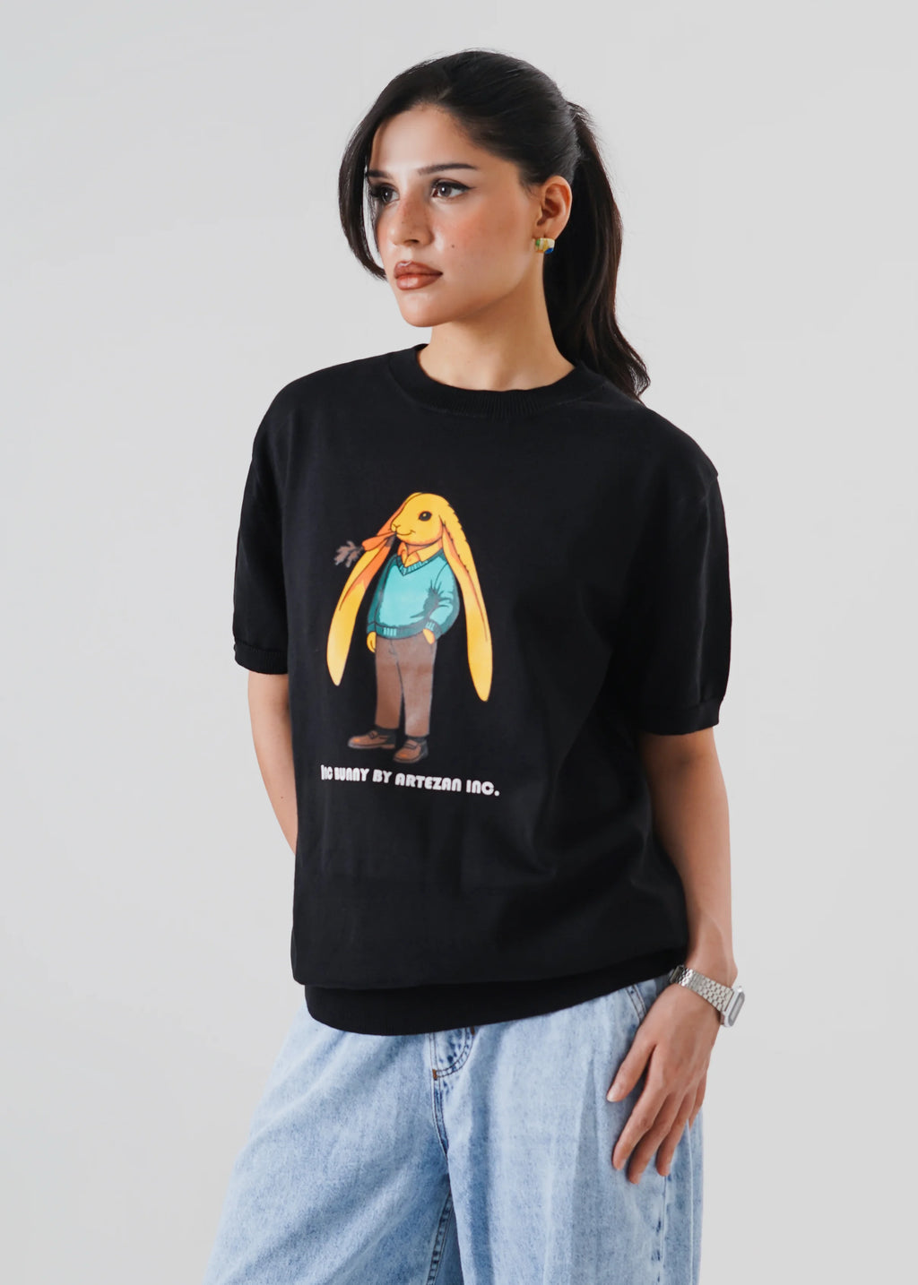 INC. BUNNY KNIT T-SHIRT