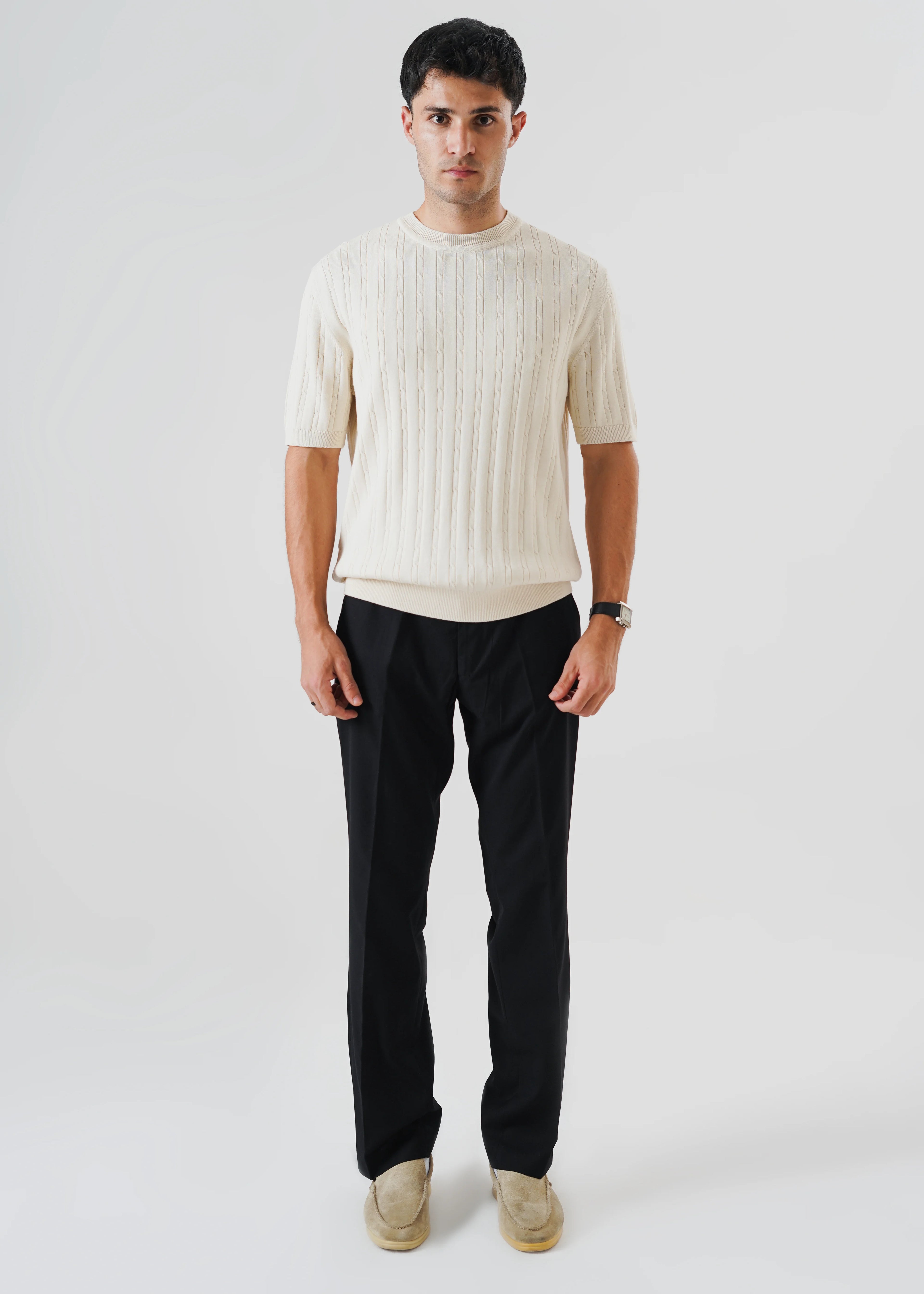 CABLE KNIT T-SHIRT KORA