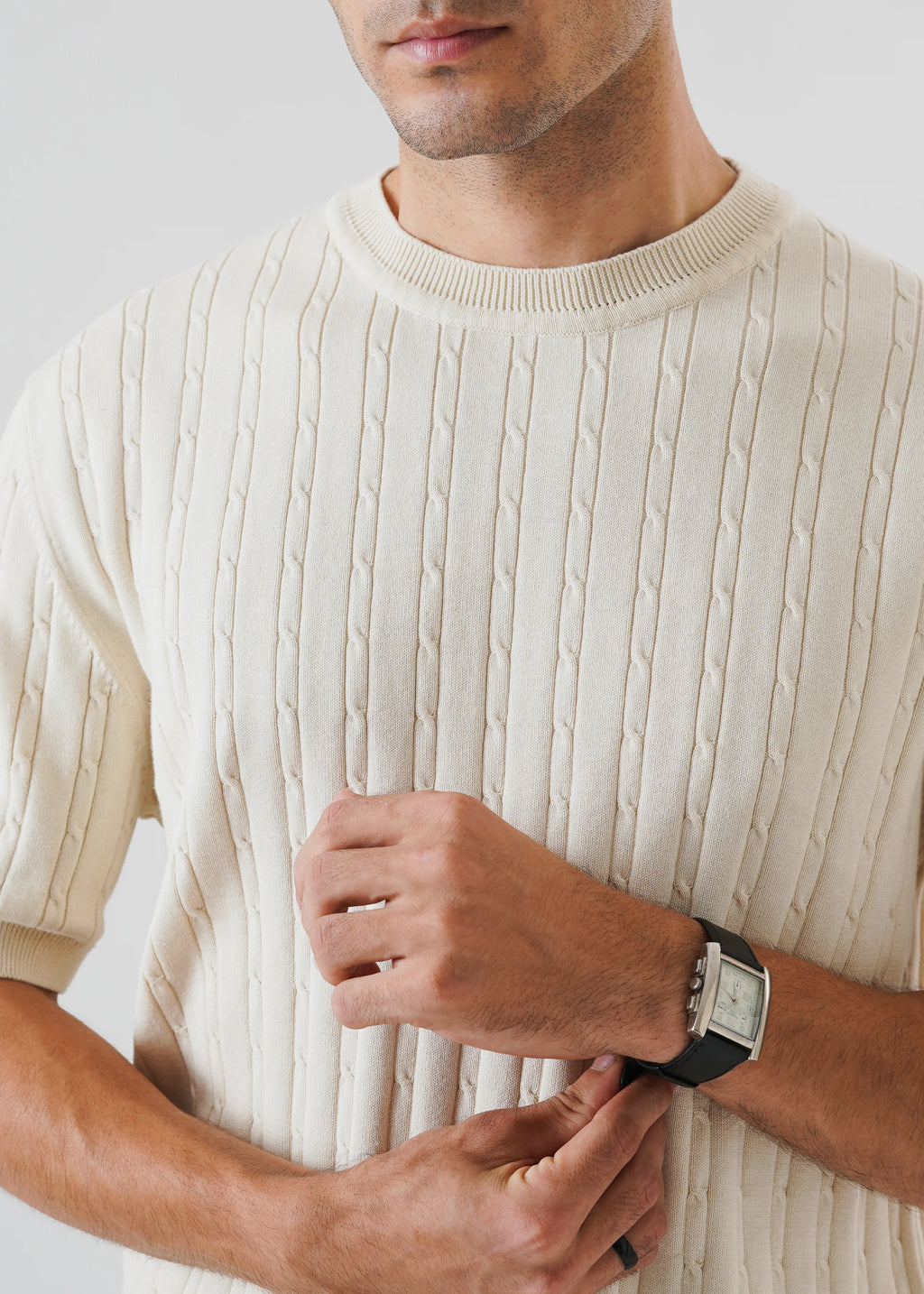 CABLE KNIT T-SHIRT KORA
