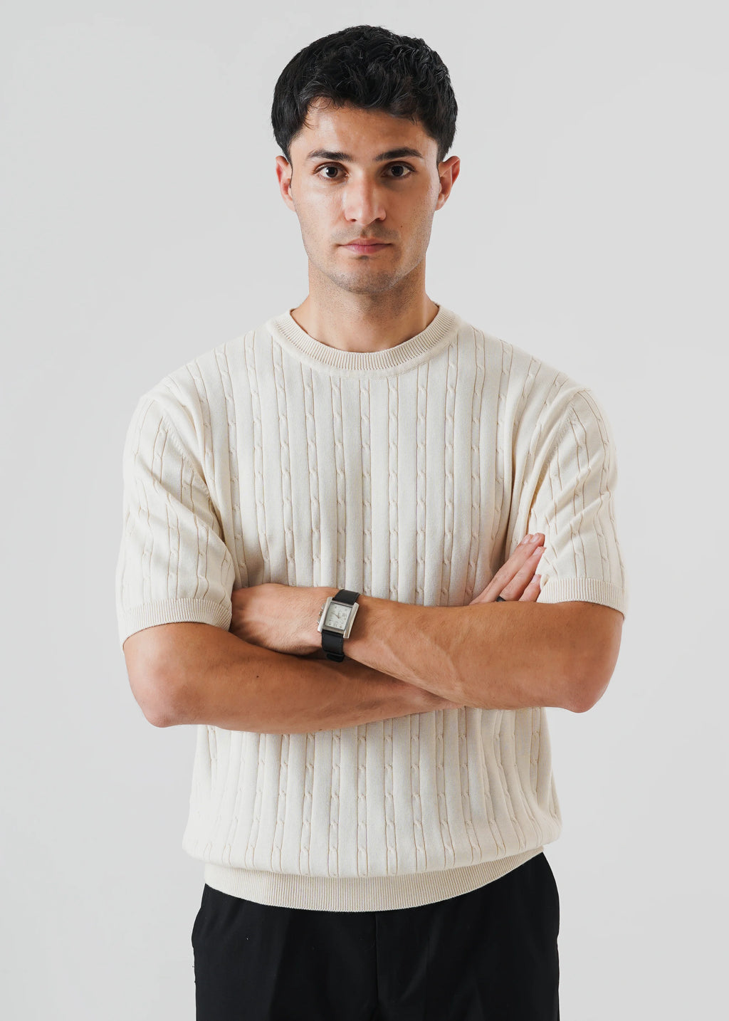 CABLE KNIT T-SHIRT KORA