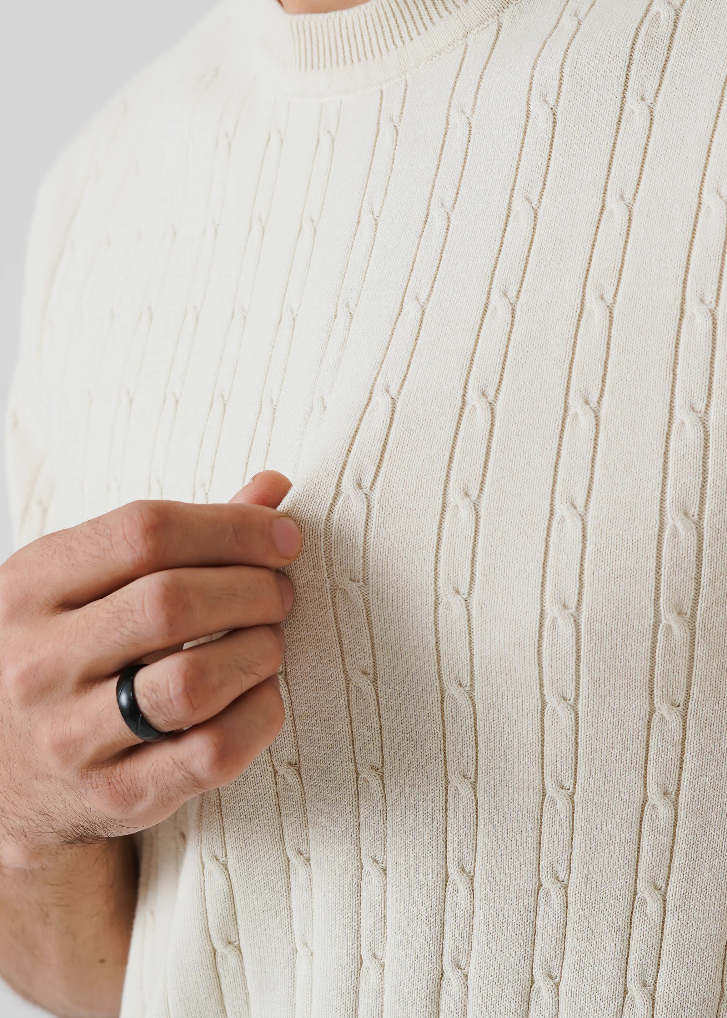 CABLE KNIT T-SHIRT KORA